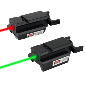 Червен/зелен USB лазер Акумулаторна тактически лазер с 20 мм, ловна релса за стрелба с пистолет Picatinny и ловна пушка