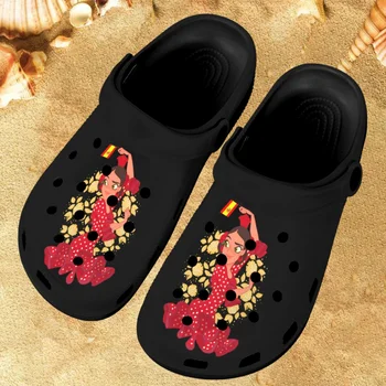 Испания, Летни сандали за танцьорки на Фламенко, 2023, Дишащи и Удобни Домашни чехли за възрастни, плажни пързалки, ежедневни нескользящая вода