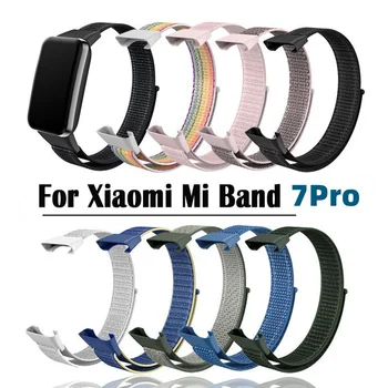 Каишка за гривна Xiaomi Mi Band Pro 7 с найлон оплеткой, многоцветен спортен каишка Solo Loop часовник Mi band Pro 7 с каишка