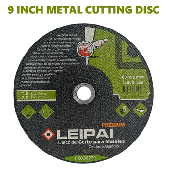 9-инчови дискове за рязане на метал 230 x 2,0 x 22,23 мм преустановяване на Тънки кръгове за ъглошлайф за метал от неръждаема стомана