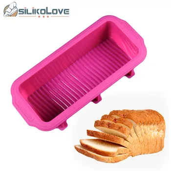 Силиконова форма за торта, термостойкая правоъгълна форма за печене на хляб, силиконова форма за печене, силиконова кутия за наздравици в ивицата