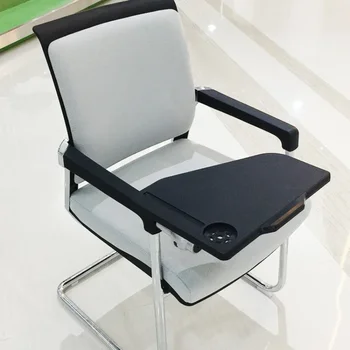 Учебен стол конферентна зала с малка масичка, извити фиксирани крака, стол за срещи, стол за срещи с бяла дъска за писане