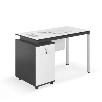Мебели прост дизайн бял модерен офис компютърно бюро с чекмедже офис бюро с чекмеджета малък офис бюро