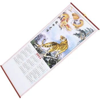 Стенен Календар в 2024 Година, Месечната Голям Традиционен Годината на Дракона, Окачен Свитък, Китайската Нова