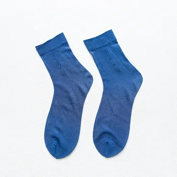 Летни Мъжки Чорапи-Тънки Дишащи Дълги Найлонови Чорапи Мъжки Бизнес Мъжки Ежедневни Модни Обикновена Черни, Бели Копринени Чорапи Сокс
