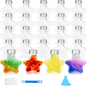 Прозрачни Пластмасови Бутилки за вода Декоративни Бутилки Пластмасова Банка за Бонбони за Еднократна употреба за Сензорни Работи за Ръчна работа (11 грама, Звездата)