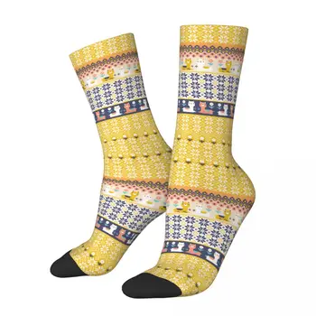 Чорапи с шарени коледни пуловери от алпака Мъжки дамски Летни чорапи от полиестер