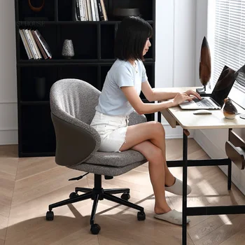 Творчески офис стол Компютърен стол за домашен кабинет, Модерно кресло за отдих с една облегалка, завъртащо се на Игралното стол, Офис мебели