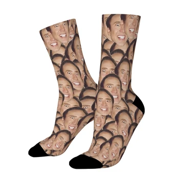 Никълъс Кейдж Мъжки Дамски Чорапи На Открито Пролет Лято Есен Зимни Чорапи Подарък