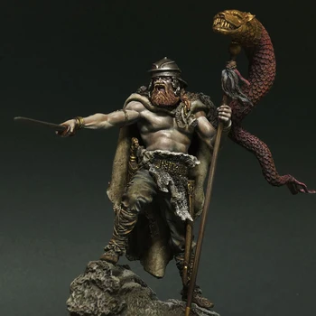 В Разглобено формата 1/24 древен човек поставка за воин фантазийная фигурка от смола миниатюрни модела комплекти Небоядисана