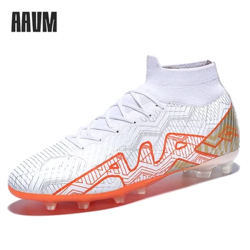 Футболни обувки AAVM, мъжки футболни маратонки с шипове, леки нескользящие, които предпазват глезена, Удобни футболни обувки