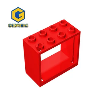 Gobricks 10 бр. MOC Bricks Тухли 60598 дограма 2x4x3 Ldd60598 за изграждане на блоковете, на части, Коледни подаръци играчки