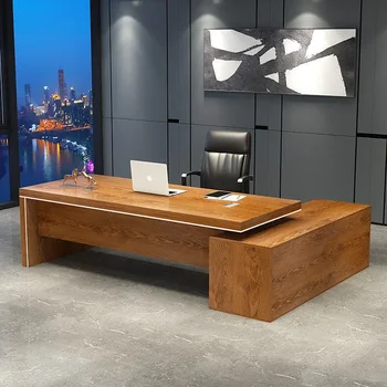продажба на едро на мебели от дървен l образна офис бюро генерален директор muebles executive wooden office table