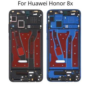 Netcosy Средната рамка, плоча, bezel, Покриване на тялото с страничния клавиш за Huawei Honor 8X JSN-L21 L42 AL00 L22