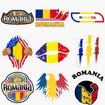 Румъния GR Флаг Национална Емблема на Етикети Прозорец Лаптоп Мотор под наем Автомобил, Камион Каска Състезания По оф-Роуд Стикер За Стена Аксесоари
