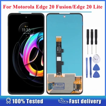 За Motorola Moto Edge 20 Fusion Edge 20 Lite 2021 Смяна на сензорен LCD дисплей с цифров преобразувател в пълно сглобяване