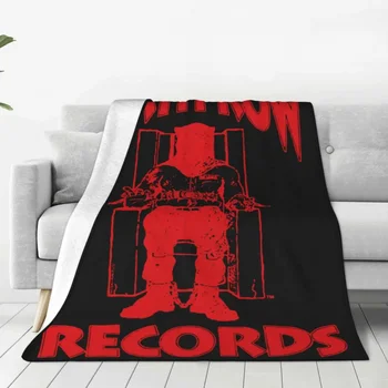Death Row Records Червени одеяла Флисовые леки Наметала за автомобил на дивана Постилка за легло