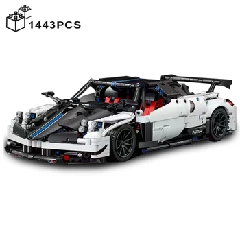 1443ШТ Техническа модел на спортен автомобил Pagani Zonda Градивни елементи за Сглобяване на тухли Колекция от играчки за превозни средства Подаръци за възрастни момчета
