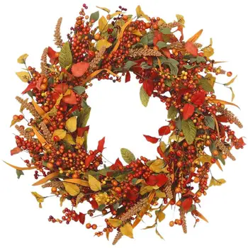 Есента Зрънце Венец, Есента Гроздов Венец, търговия на Едро и Декорации за Деня на Благодарността и Хелоуин, Подвесное Украса на вратите на Дома, Уникален Подарък