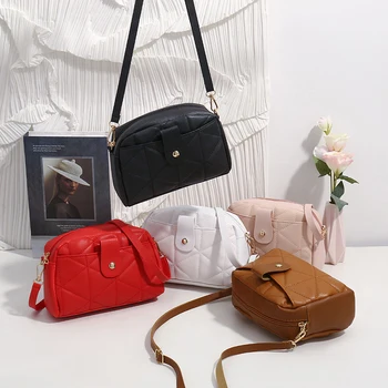 Модерна чанта през рамо от изкуствена кожа, чанта през рамо за жени, дамски чанти-незабавни посланици, чанти за фотоапарати, подаръци за рожден ден за момичета, Carteira Feminina