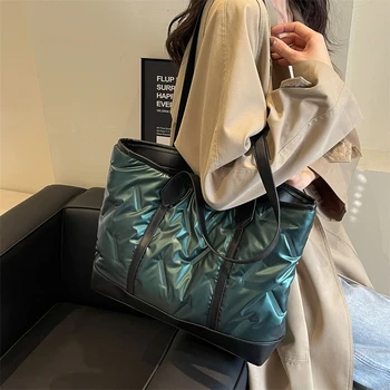 Жена презрамка Изискана работа, мека и удобна чанта с цип, откриване и закрывающаяся за пазаруване, за крайградски пътувания.