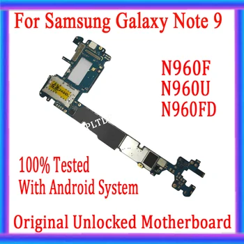 Оригиналната Разблокированная дънна Платка Samsung Galaxy Note 9 N960F N960FD N960U за Galaxy Note 9 N960F С Android OS