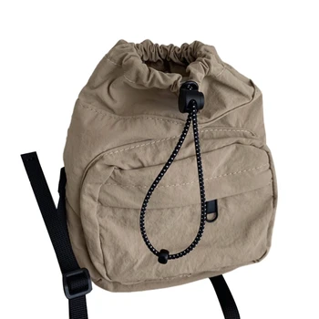 Дамски чанта през рамо с рюшами на съвсем малък, найлонова чанта за мобилен телефон, дамски чанта, модерен проста японската чанта през рамо