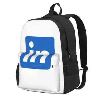 Значка С Логото На Корпорация Linkedin Подарък За Феновете На Linkedin Раници За Ученици, Юноши, Момичета, Пътни Чанти Икона Linkedin Linkedin