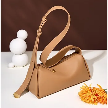 Дамска чанта за през рамото от естествена телешка кожа GPR, безплатна доставка, Луксозна дамска чанта-въздушна, женствена чанта-прашка, модерна чанта през рамо
