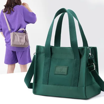 Модни чанти за през рамо за жени, нова чанта, водоустойчив найлон богат на функции холщовая чанта-тоут с джобове ежедневна чанта през рамо