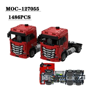 Класически MOC-120755 Градивен елемент 6X2 Статичен 1486 бр. Товарен Трактор В събирането на Висока сложност Модел на Играчки За Възрастни и Деца В Подарък