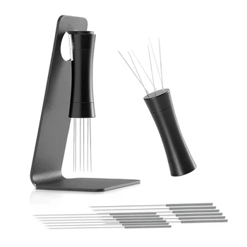 Инструменти за еспресо WDT, Мешалка за еспресо с регулируем ъгъл на наклона, Опаковка еспресо с магнити и стойка