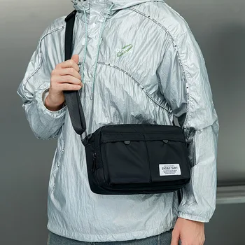 Модерна чанта-месинджър в японски стил, найлон, мъжка чанта на едно рамо водоустойчива чанта през рамо, ежедневни мъжки чанти, нагрудная чанта