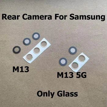 Оригиналната задната камерата за Samsung Galaxy M13 4G 5G задната камера със Стъклен капак на обектива с лепилен стикер Резервни части