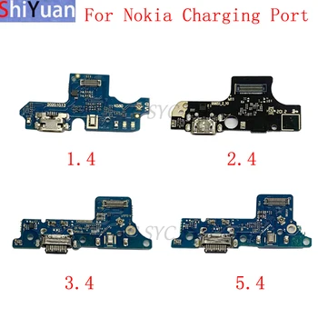 Такса конектор, USB порт за зареждане на Гъвкав кабел за Nokia 1.4 2.4 3.4 5.4 Смяна на конектор зареждане на резервни Части за ремонт на