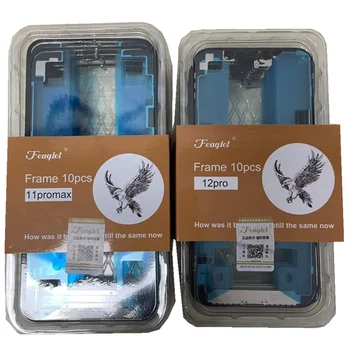 20pcs Качествена Предна Рамка Feaglet с Тиксо, за iPhone, X Xs 11 12 13 Pro Max Средна LCD рамка за iPhone XR 11