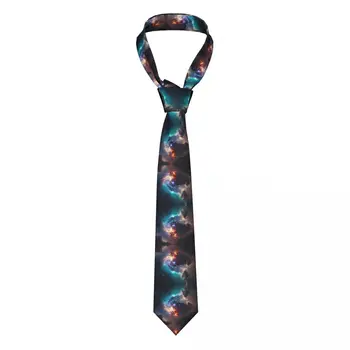 Класическа Вратовръзка за Мъжете, Копринени Мъжки Вратовръзки за Сватбени Партита, Бизнес Вратовръзка за Възрастни, Ежедневни Мъглявината С Галактики, Космически Вратовръзка