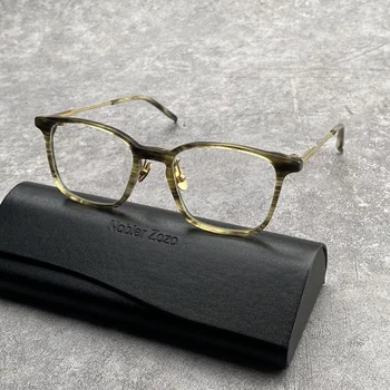 Висококачествена ацетатная дограма за ръчно изработени мъжки оптични очила, Малки рамки за лице, Дамски очила за късогледство рецепта, промяна на цвета
