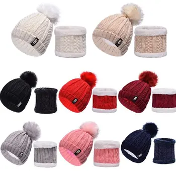 Crochet комплекти за конна езда, утепляющие врата шапки-Бини, шапки, ски шапка Зимна топла шапка, шал, комплект