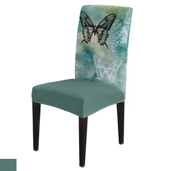 Набор от Градиентных калъфи за столове под формата на пеперуди, Кухненски Кът Калъф от еластична ликра за банкет, на сватба