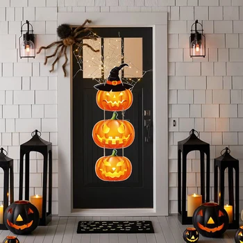 Висящи висулки на вратата на Хелоуин Тиква-Призрак Прилеп Украса за Хелоуин Къщата на ужасите Фестивал Призраци Аксесоари за парти на Хелоуин