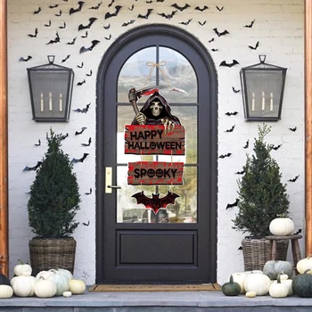 Висящи висулки на вратата на Хелоуин Тиква-Призрак Прилеп Украса за Хелоуин Къщата на ужасите Фестивал Призраци Аксесоари за парти на Хелоуин