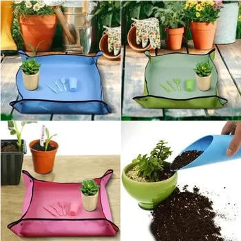 Домашен подложка за смесване на почвата от PVC полиестер, водоустойчив домашен подложка за градинарство, подложка за превръщането сочни цветя