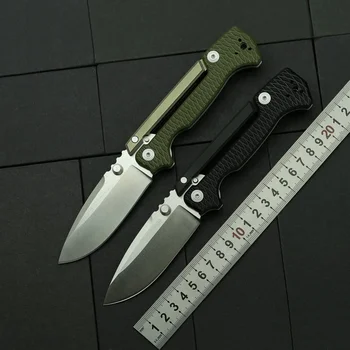 Сгъваем нож на нов стил на AD15 с алуминиева или титанов дръжка G10 за нощуване на открито, лов, риболов, оцеляване, тактически джобни ЕРП-ножове