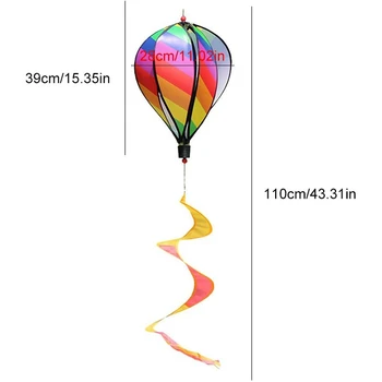 3ШТ балон вятърна мелница Шарени Карирани Ветрозащитный Чорап Декор на Двора балон Спирала Въздушна Мелница