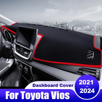 За Toyota Vios 2021 2022 2023 2024, покриване на арматурното табло на автомобила, подложка за арматурното табло, козирка, маса за инструменти, Нескользящая тампон, аксесоари