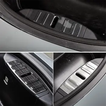 За Tesla, Модел 3 2019 2020 2021 Защитен стикер върху бронята на предния панел на багажника, Декоративни облицовки за капака на скоростната кутия Автомобилни аксесоари