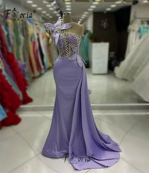 Зашеметяващи вечерни рокли в арабски стил с кристали и мъниста, вечерна рокля с пурпурен лист, булчински рокли, луксозни рокли за бала на известни личности