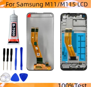 100% тест За Samsung Galaxy M11 LCD Сензорен дисплей Дигитайзер Стъкло възли За Samsung M115 M115F M115G/DS LCD дисплей с рамка