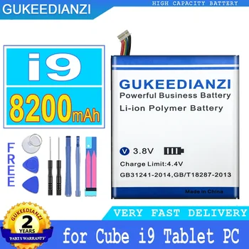 Батерия GUKEEDIANZI за tablet PC Cube i9, Батерия с голям капацитет, 8200 mah, 2877167 10 Девет, 10 линии, 2877167 W, 10 линии